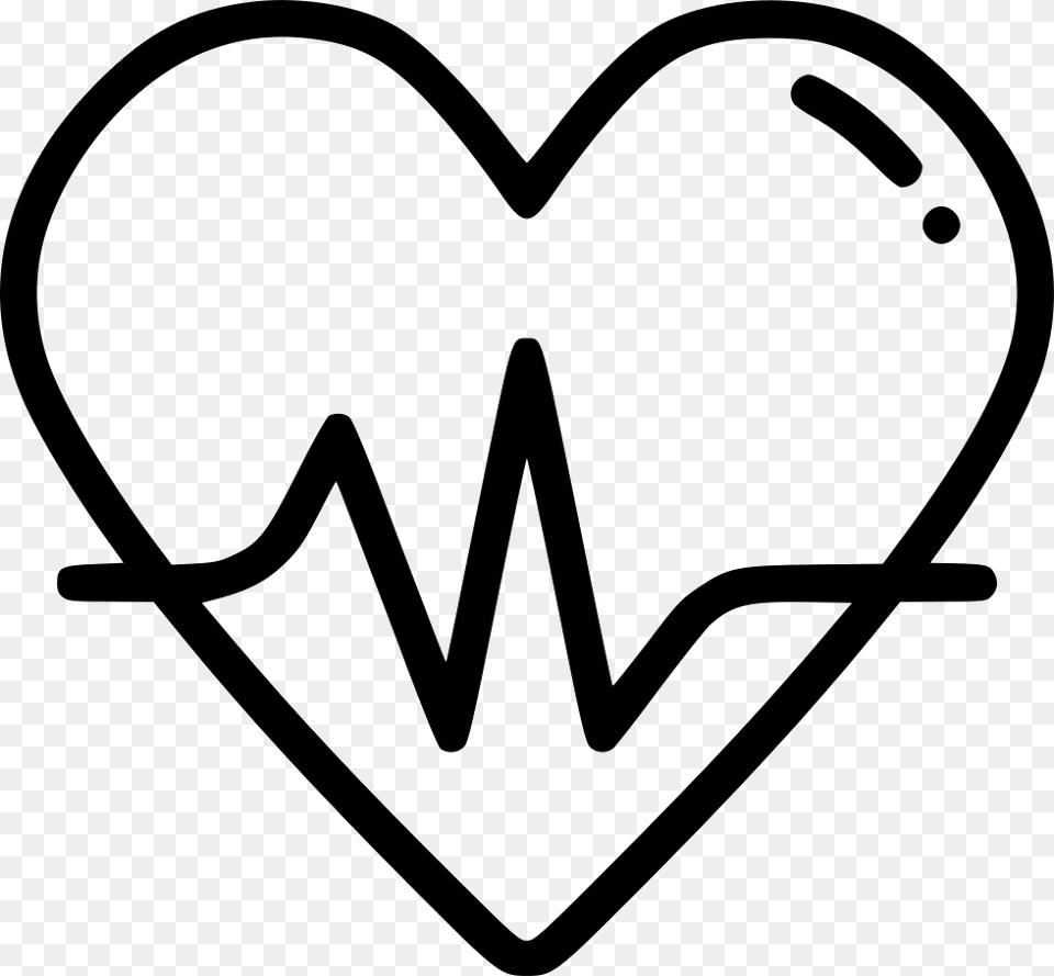 Heart Activity Fitness Passion Love Health Heart With Beat Icon, Stencil, Bow, Weapon, Logo Free Png Download