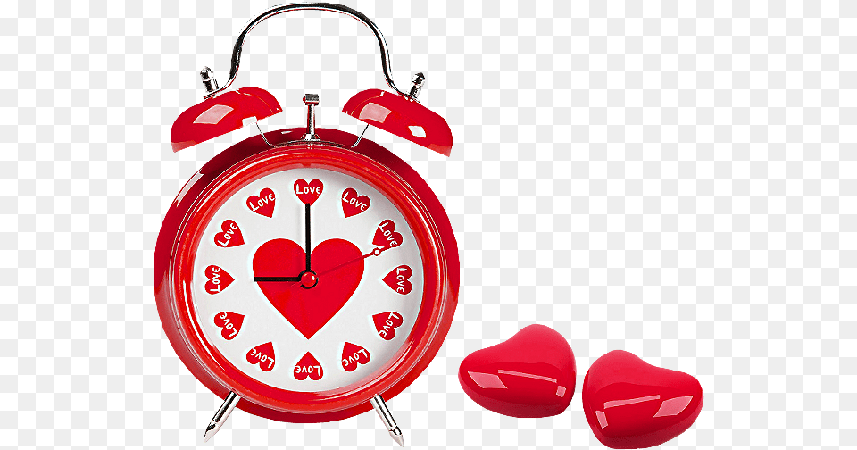 Heart Alarm Clock Red Time Romantic, Alarm Clock, Food, Ketchup Free Transparent Png