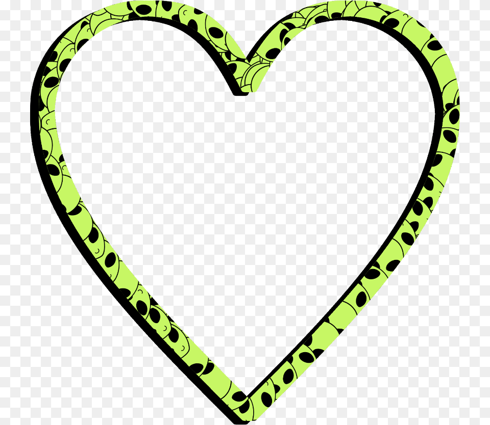 Heart Alien Neon Aliens Frame Border Freetoedit Heart Free Png