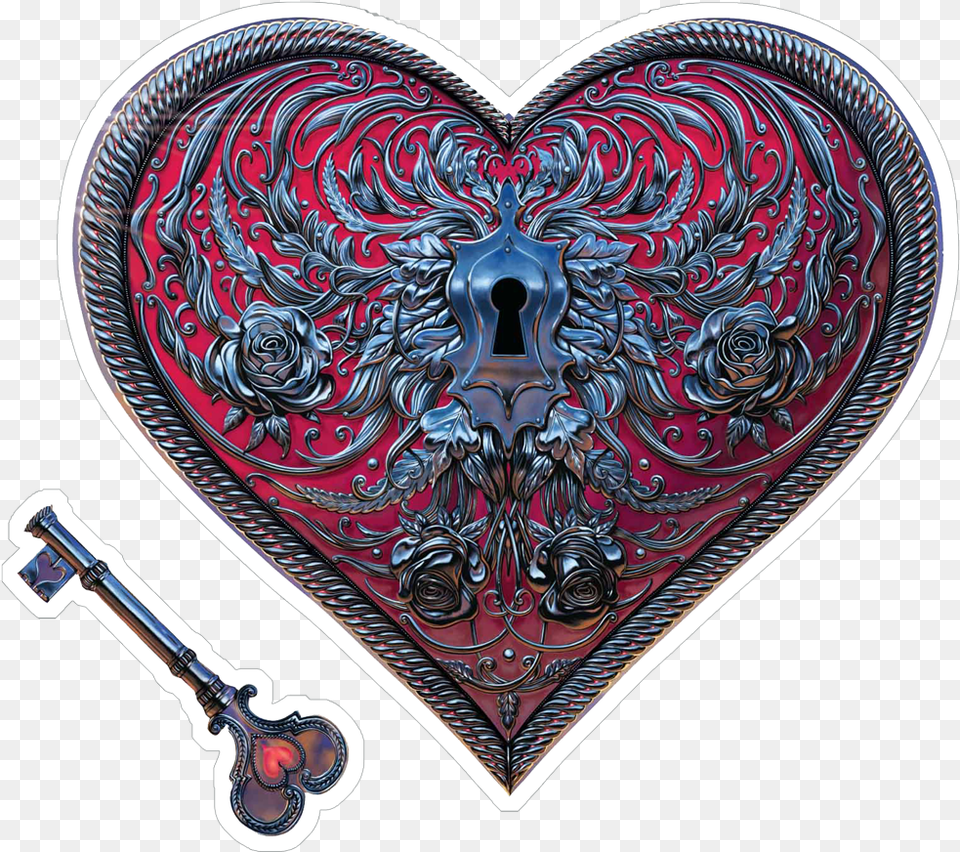 Heart Amp Key Heart, Symbol, Plate Png Image