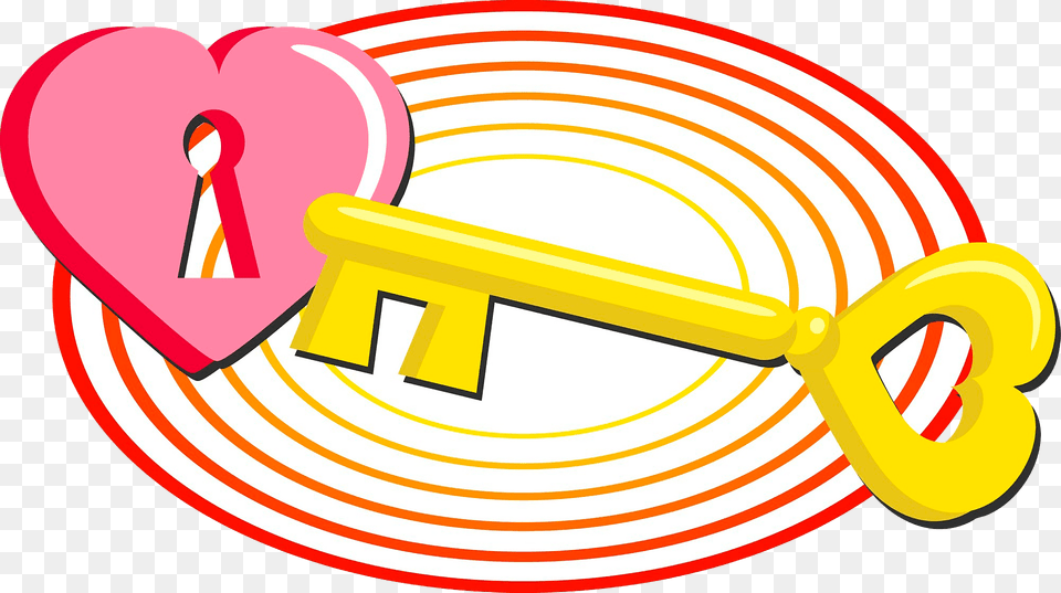 Heart And Key Clipart Png