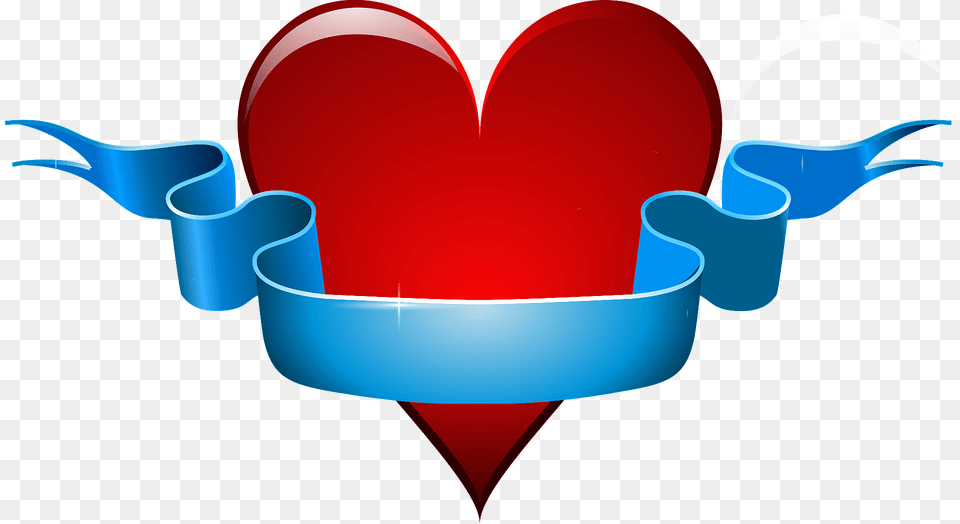 Heart And Ribbon Clipart, Logo Free Png
