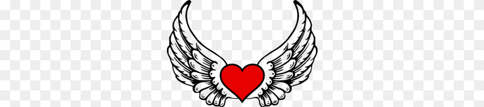 Heart And Wings Clipart, Symbol Free Png