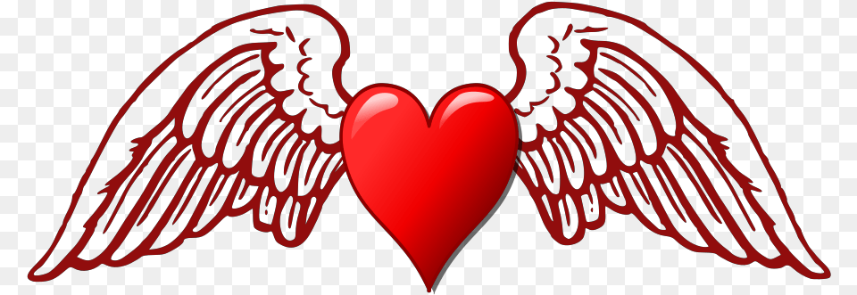 Heart And Wings Svg Vector Clip Art Svg Archangel Png