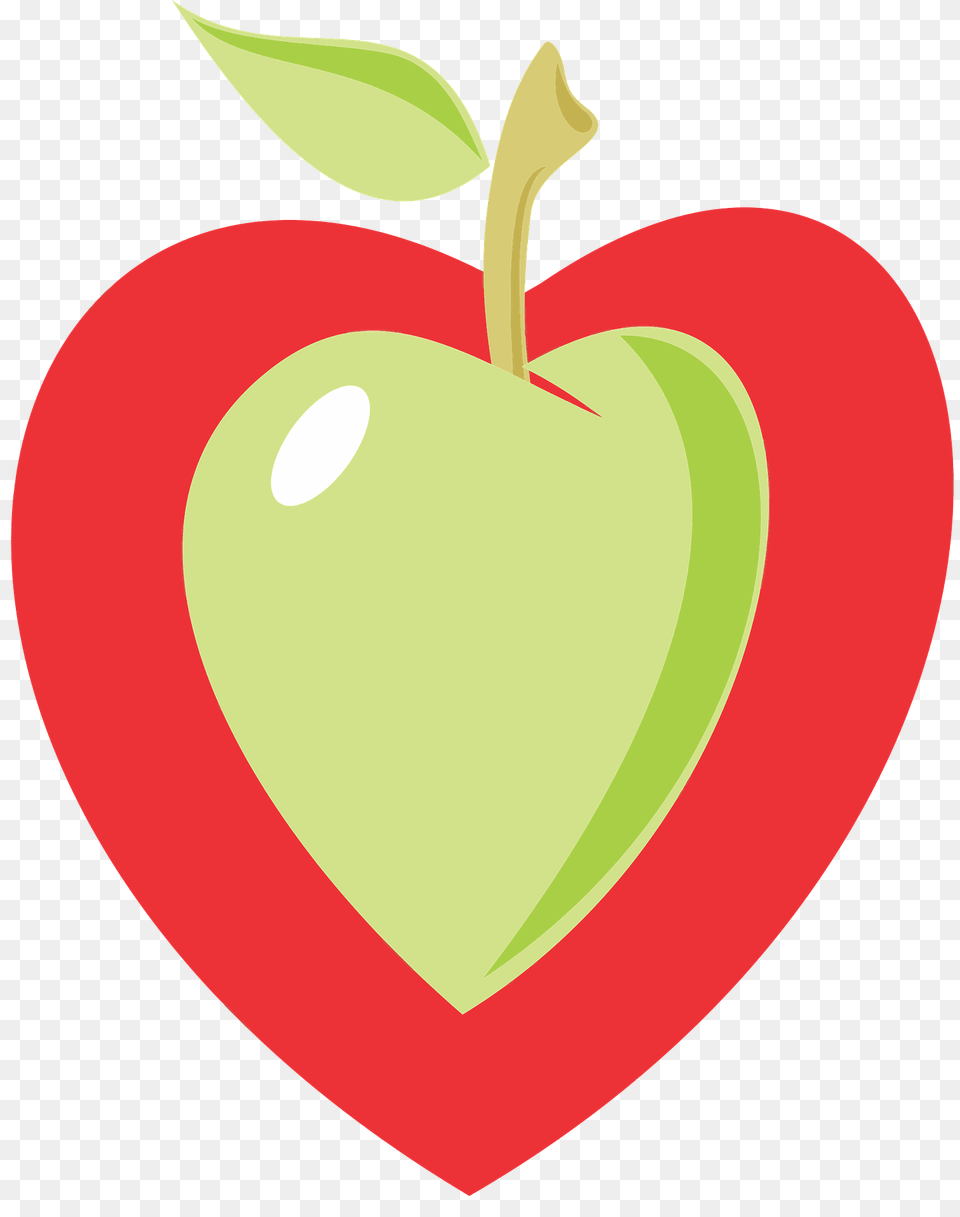 Heart Apple Clipart, Food, Fruit, Plant, Produce Png Image