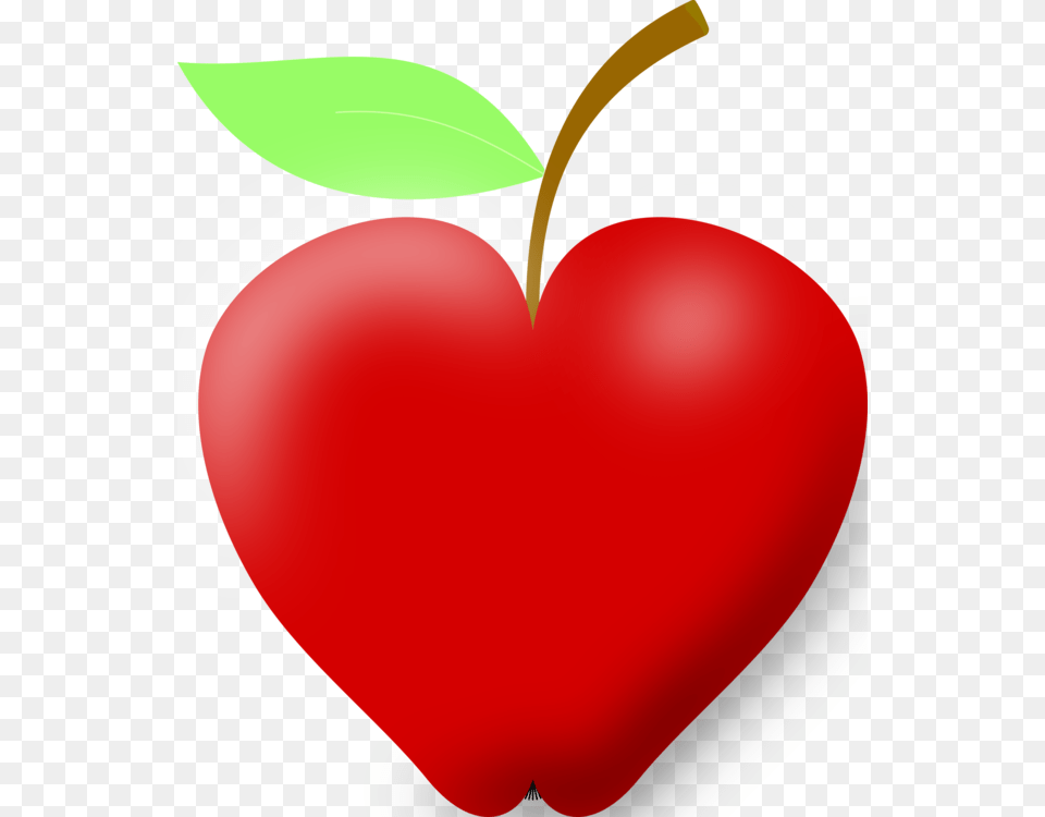 Heart Apple Drawing Blog, Food, Fruit, Plant, Produce Free Png Download