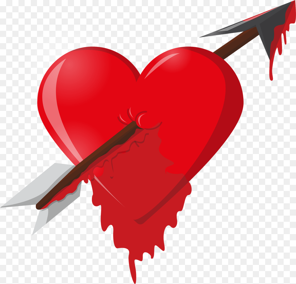 Heart Arrow Dripping Blood Heart Free Transparent Png