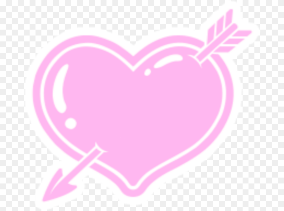 Heart Arrow Heartarrow Pink Cute Kavai Sugar Heart, Food, Sweets, Baby, Person Png Image