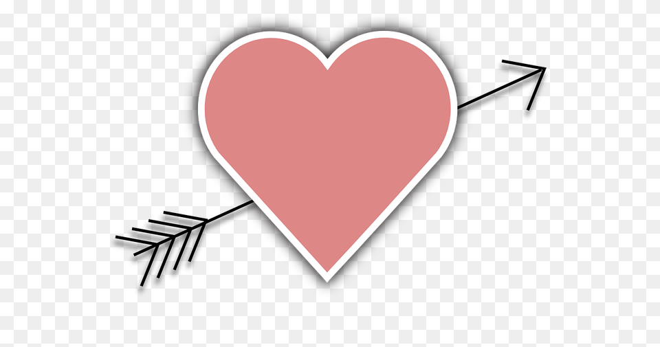 Heart Arrow Love Valentine Heart With Arrow Png Image