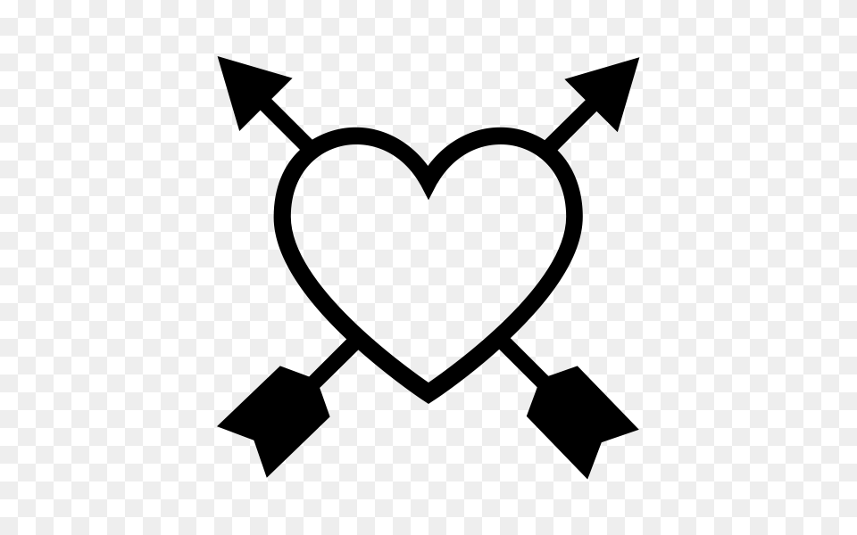 Heart Arrow Rubber Stamps Stampmore, Gray Free Png Download