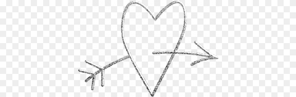 Heart Arrow Silver Glitter Graphic By Kayl Turesson Pixel Lovely, Accessories, Jewelry, Necklace Free Png