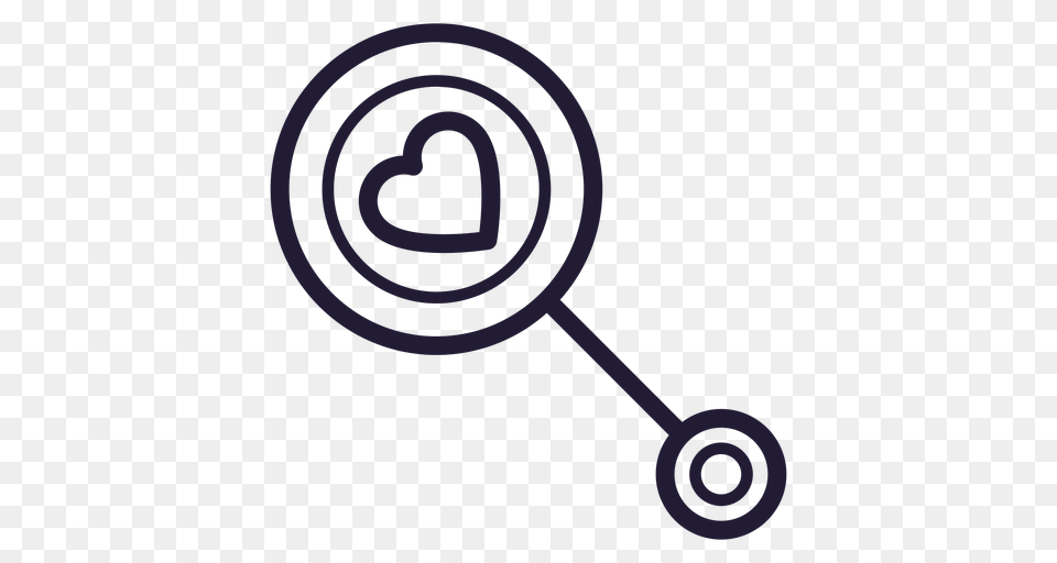 Heart Baby Rattle Stroke Icon, Toy, Appliance, Blow Dryer, Device Png