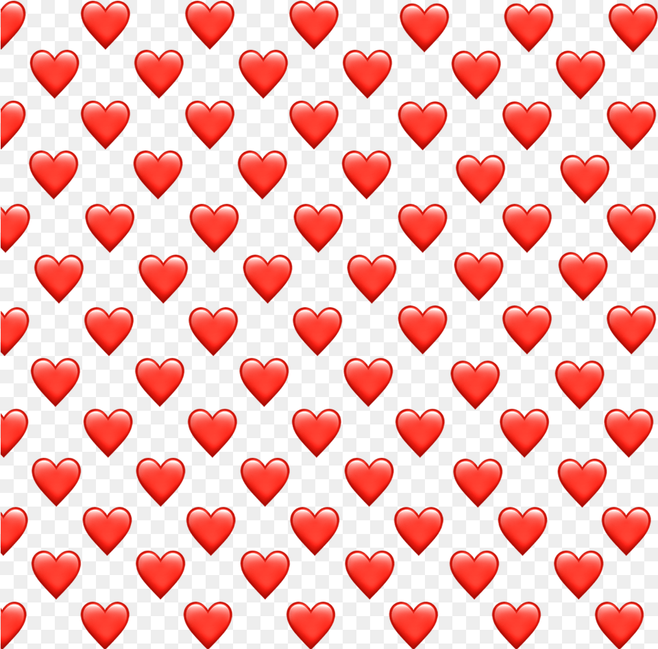 Heart Background Red Heart Emoji Background, Pattern Free Transparent Png