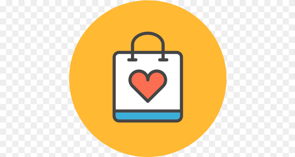 Heart Bag Shopping Icon Of Flat Line Ecommerce Beauty Shopping Icon, Astronomy, Moon, Nature, Night Free Png Download