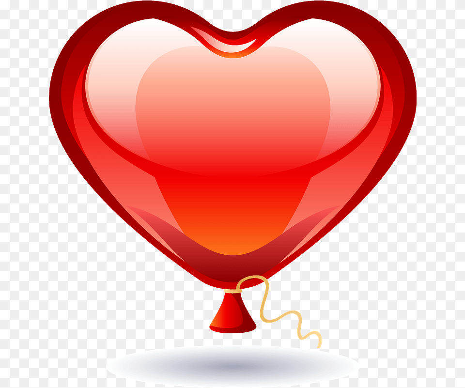 Heart Balloon Clipart Transparent Red Heart Balloon, Aircraft, Transportation, Vehicle Png
