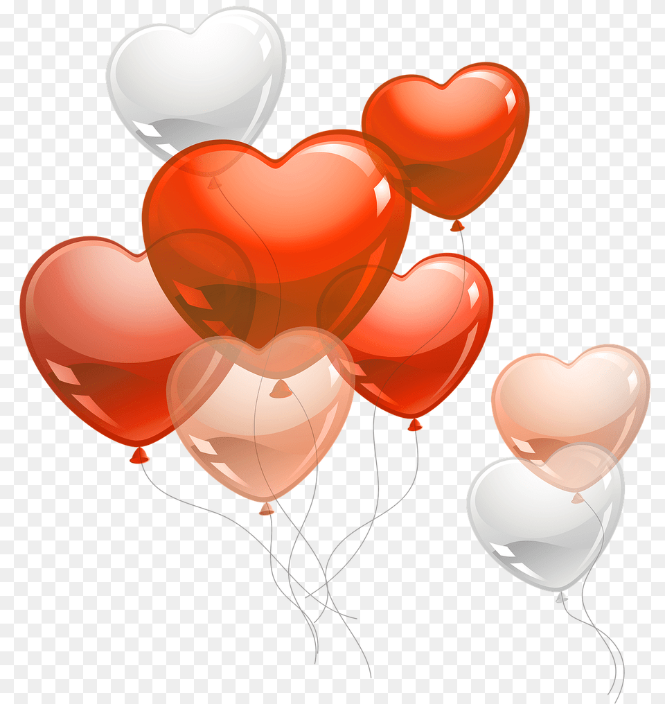 Heart Balloons String Confetti Image On Pixabay Balloon Free Png Download