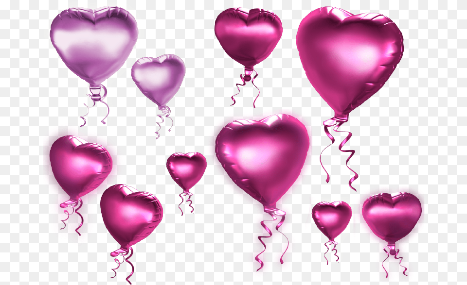 Heart Balloons Transparent Arts Transparent Background Pink Balloons, Balloon, Purple Free Png Download