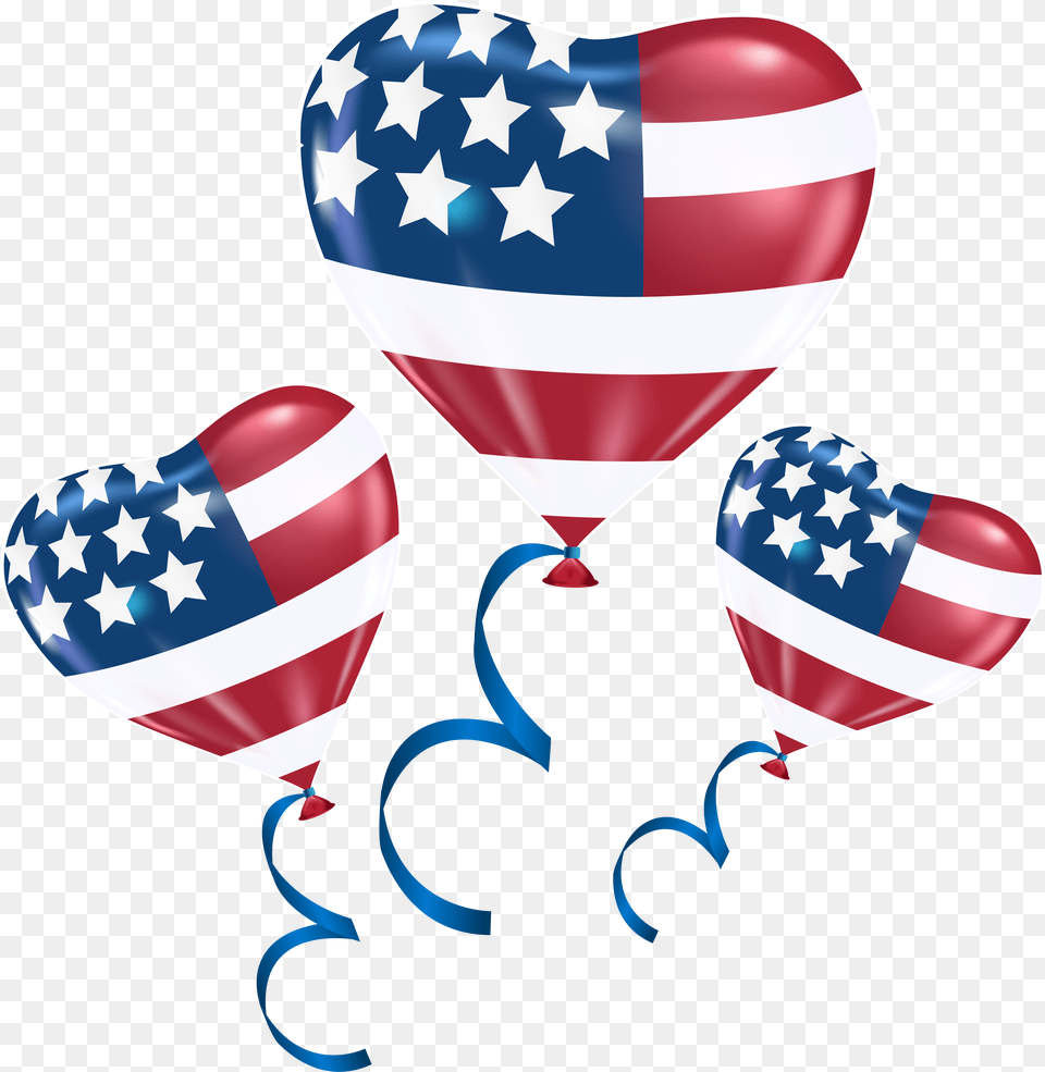 Heart Balloons Usa Free Transparent Hq Clipart Png