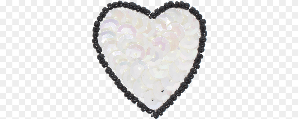 Heart Beaded Amp Sequin Applique Necklace, Accessories, Jewelry Png Image