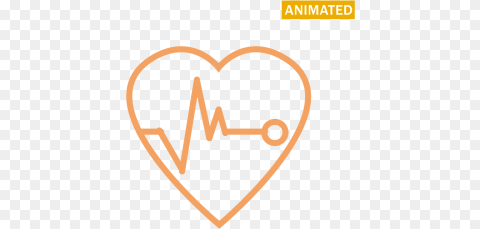 Heart Beat Archives Free Icons Easy To Download And Use Orange Heart With Beat, Smoke Pipe Png Image