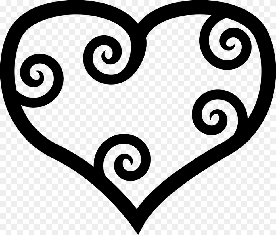 Heart Black And White Heart Clipart Black And White Heart Clip Art, Gray Free Png