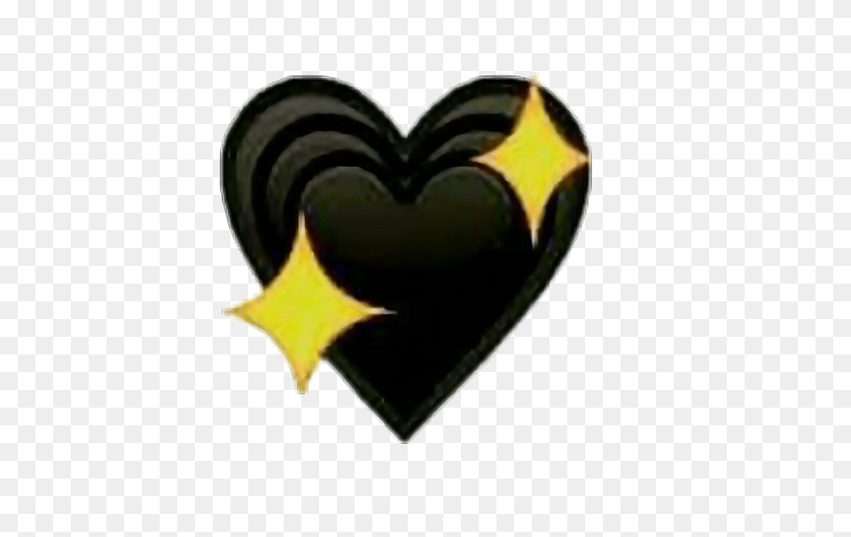 Heart Black Blackheart Emoji Emojisticker, Logo, Symbol, Batman Logo Free Png