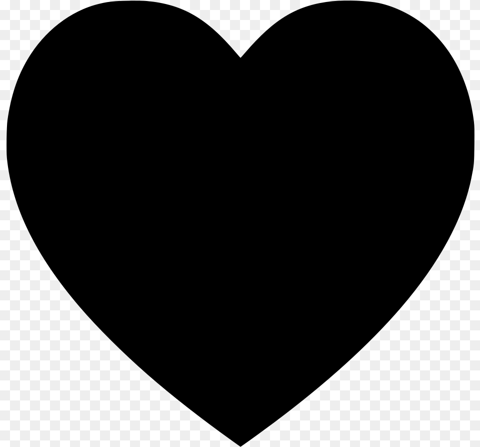 Heart Black Button Symbol Of Interface For Social Likes Black Heart Clipart, Gray Free Png Download
