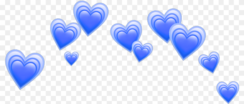 Heart Blue Blueheart Heartblue Hearts Crown Tumblr Blue Heart Crown Free Png