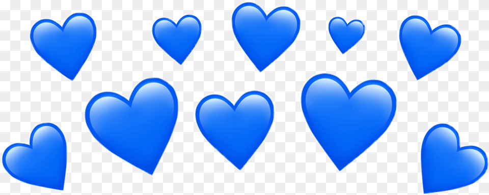 Heart Blue Emoji Cute Crown Freetoedit Heart Free Png