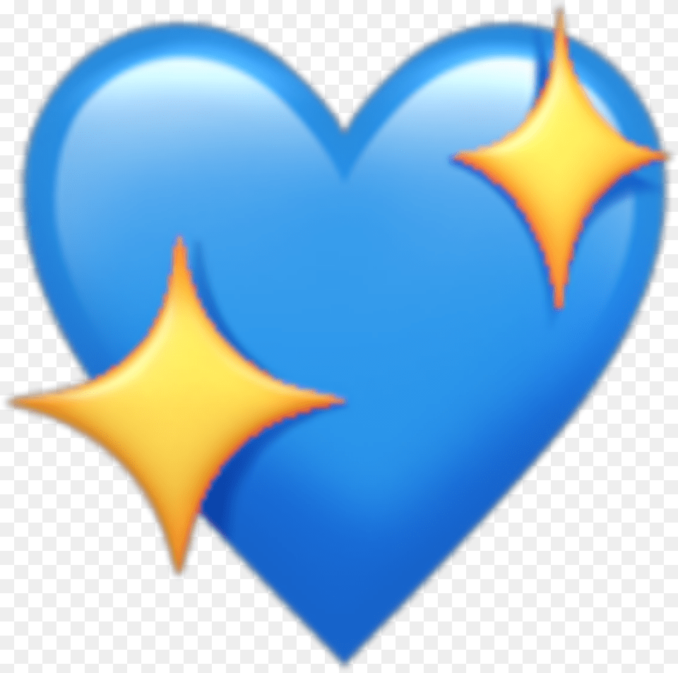 Heart Blue Star Emoji Kawaii Tumblr Heart Emoji Blue Heart Emoji, Balloon, Logo Png Image