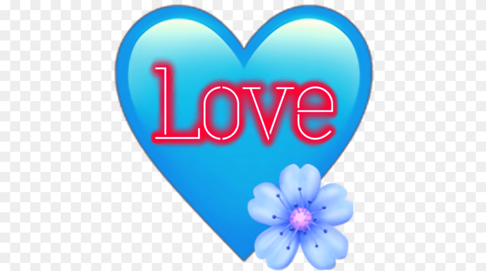 Heart Blueheart Heartamojiiphone Emojiiphone Iphoneemoji Heart, Balloon, Light Free Png