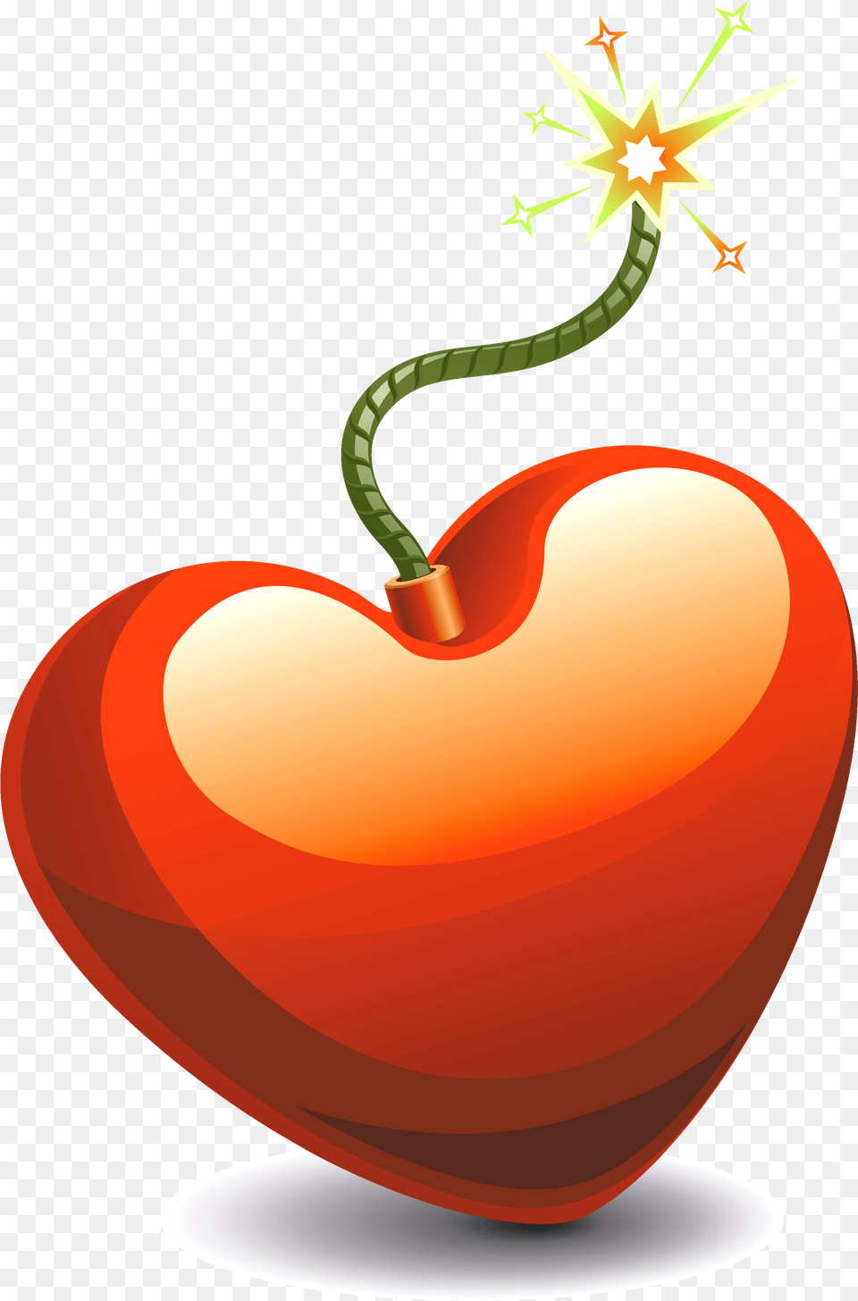 Heart Bomb Hires Copy Heart Bomb Clipart Download Bomb With Heart Clipart, Food, Fruit, Plant, Produce Png