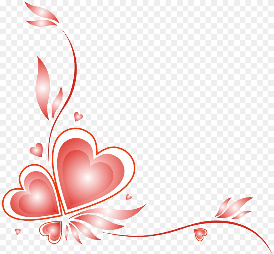 Heart Border Download Transparent Love Heart Border, Art, Floral Design, Graphics, Pattern Free Png