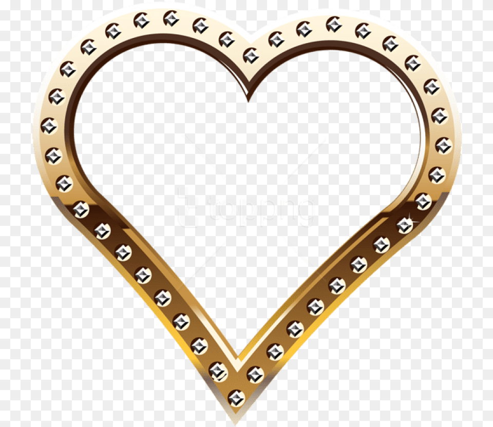 Heart Border Gold Clipart Photo Gold Heart Border, Accessories, Jewelry Free Png
