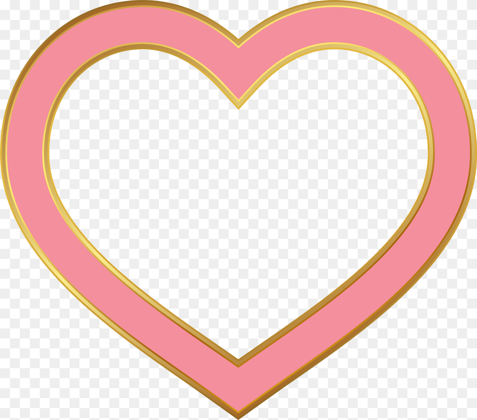 Heart Border Pink Clip Art Image Transparent, Disk Free Png