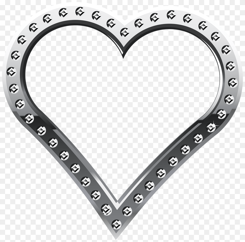 Heart Border Silver Clip Art Free Transparent Png