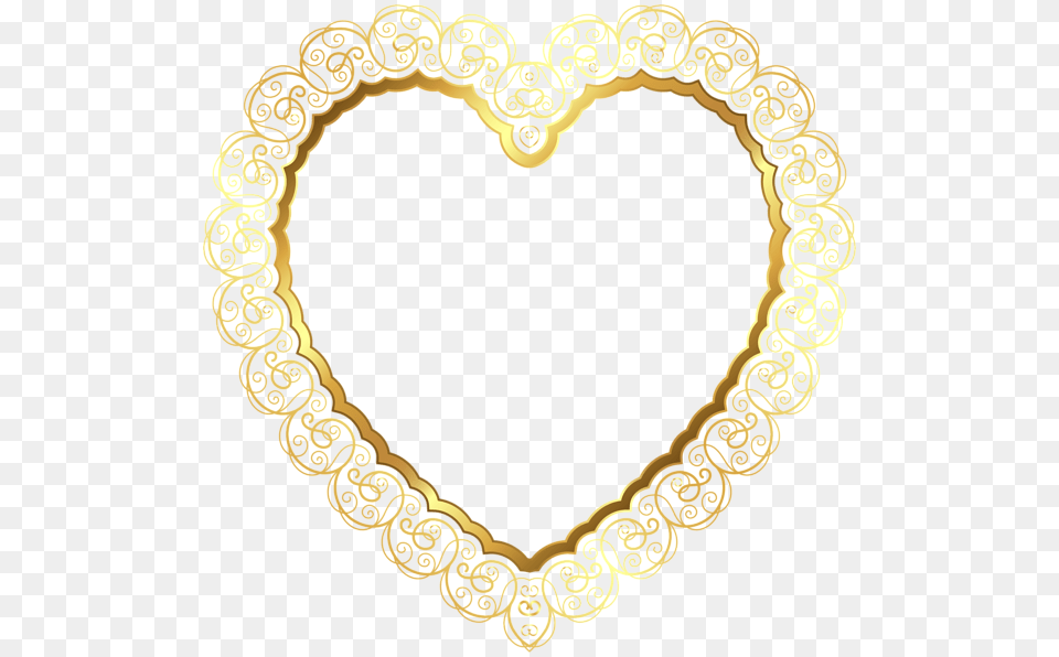 Heart Border Clip Art Heart Golden Frame Gold Border Background, Chandelier, Lamp Free Transparent Png