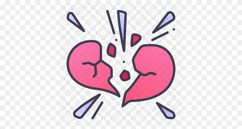 Heart Break Icon Of Colored Outline Clip Art, Person, People, Cutlery, Clothing Png