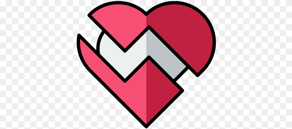 Heart Break Icon Of Colored Outline Style Available In Svg Clip Art, Logo Png