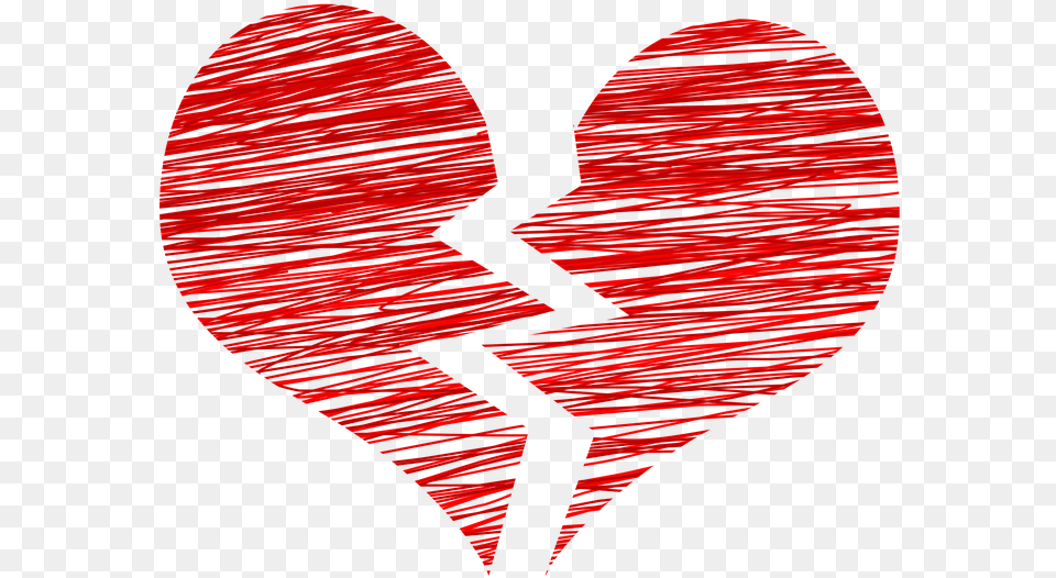 Heart Broken Heart Separation Breaking Red Divorce Free Png Download