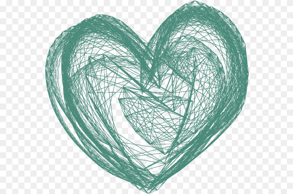 Heart Brush Drawn Green Aqua Sticker Green Heart Brush, Person, Art Png