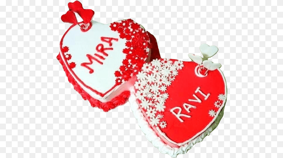 Heart Cake 2 Part, Birthday Cake, Cream, Dessert, Food Free Png