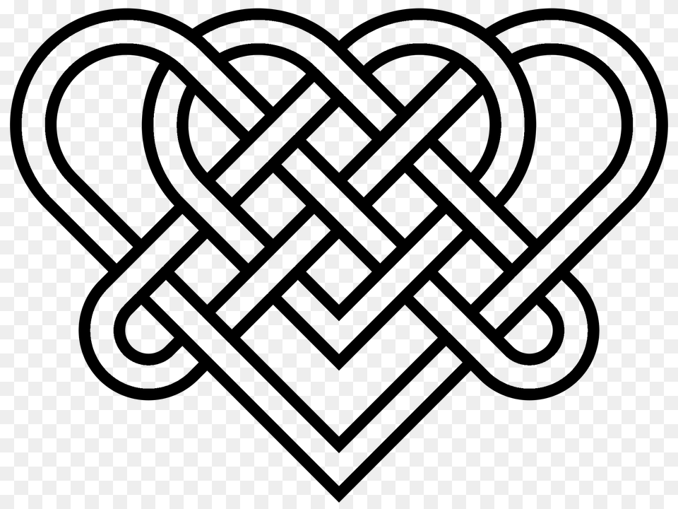 Heart Celtic Knot, Blackboard Png Image