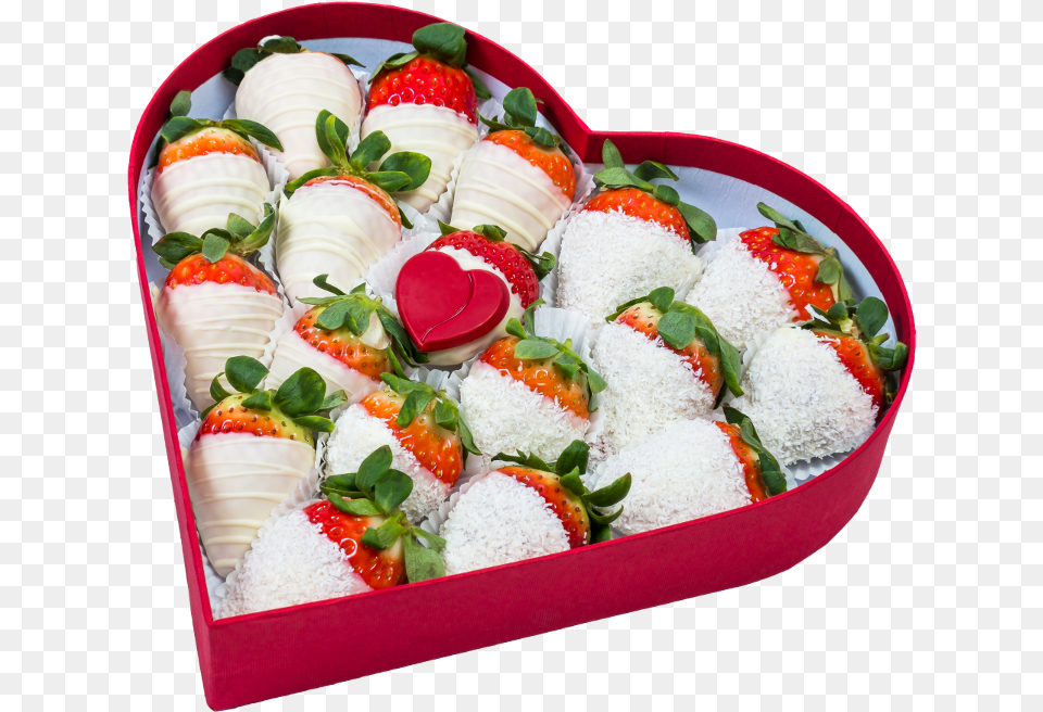 Heart Chocolate Box White Heart Chocolate Box White Jahody V Okolde Srdce, Lunch, Food, Food Presentation, Meal Free Transparent Png