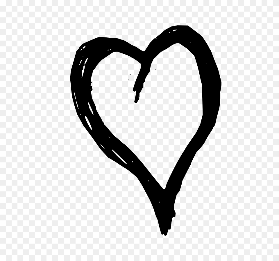 Heart Clip Art, Gray Free Transparent Png