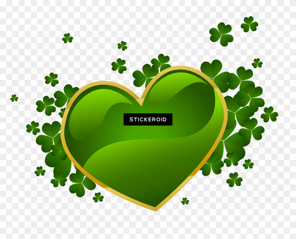 Heart Clip Art Happy St Patricks Day, Green, Plant, Blackboard Free Png Download