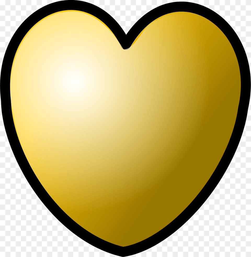 Heart Clipart, Gold Png Image