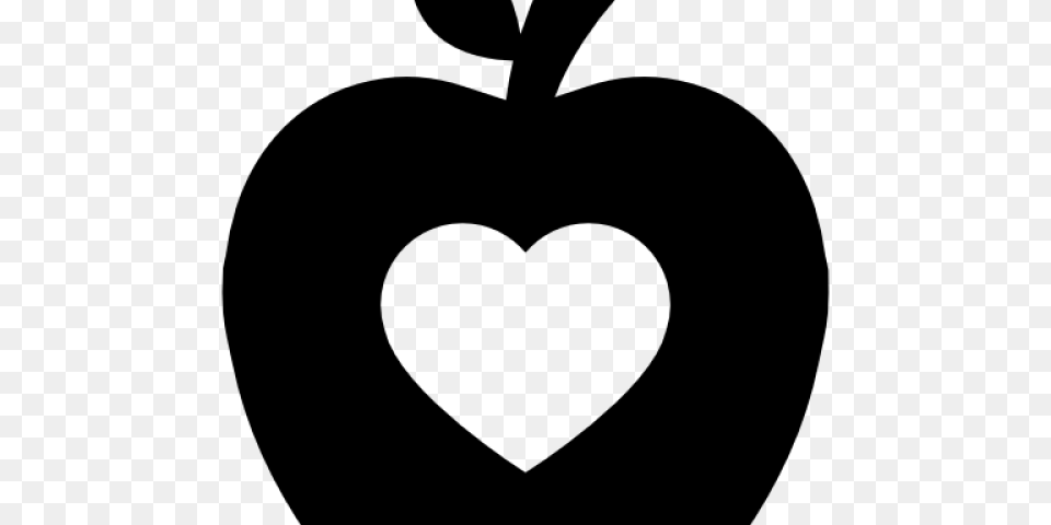 Heart Clipart Apple, Gray Png Image