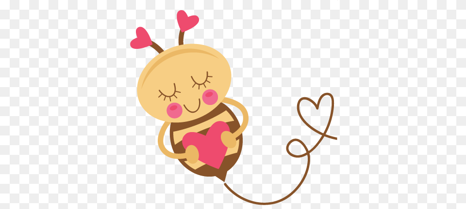 Heart Clipart Bee, Food, Nut, Plant, Produce Png Image