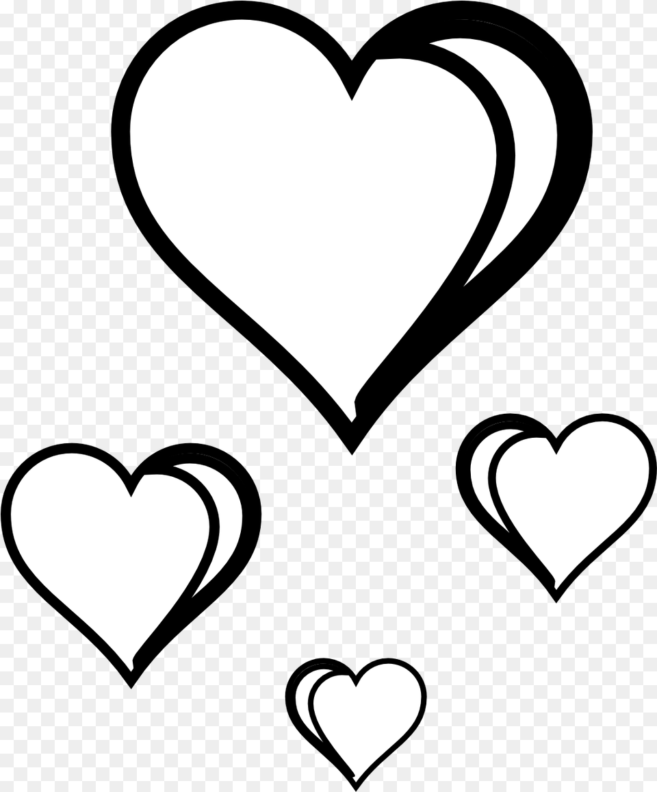 Heart Clipart Black And White Heart Clipart Black And White, Stencil, Silhouette Free Transparent Png